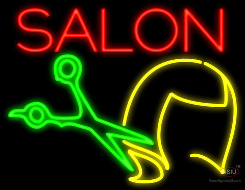 Salon Haircut Logo Neon Sign