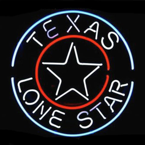 Professional  Texas Lone Star Circles Logo Pub Display Beer Bar Real Neon Sign Xmas Gift 