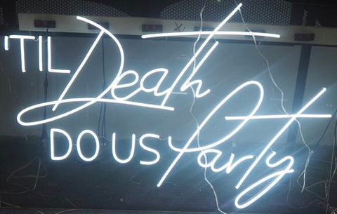 Till death do us part Handmade Art Neon Sign 