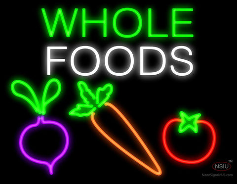 Whole Foods Veggies Neon Sign 
