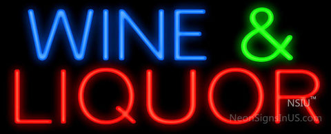 Wine and Liquor Neon Sign