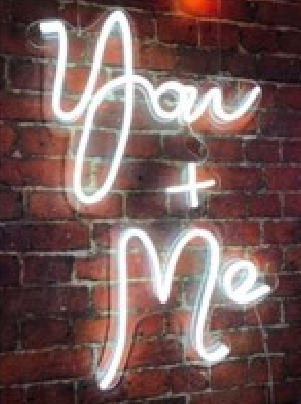 You and Me neon sign 