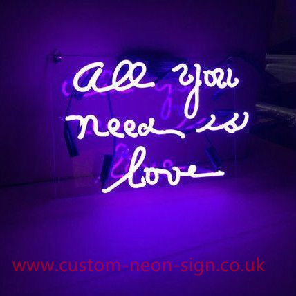 All Yo Need Is Love White Wedding Home Deco Neon Sign