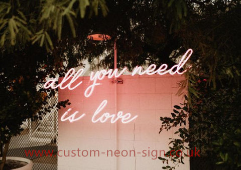 All You Need Is Love Wedding Home Deco Neon Sign 