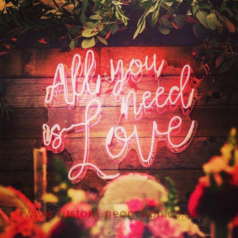 All You Need Is Love Wedding Home Deco Neon Sign