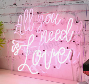 New All you need is love Handmade Art Neon Sign 