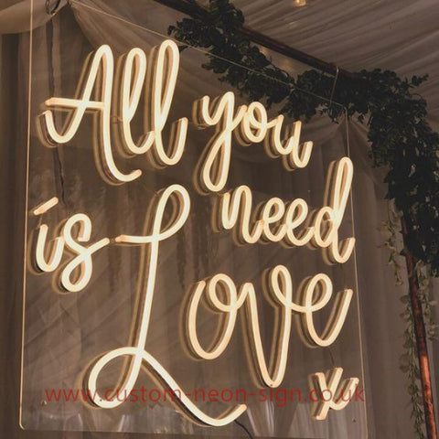 All You Need Is Love X Wedding Home Deco Neon Sign