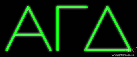 Alpha Gamma Delta Real Neon Glass Tube Neon Sign