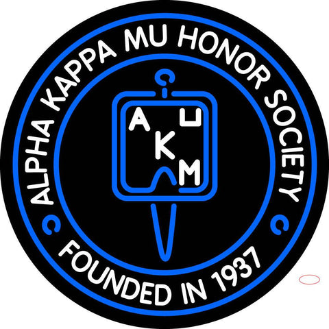 Alpha Kappa Mu Logo Neon Sign 