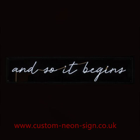And So It Begins Wedding Home Deco Neon Sign 