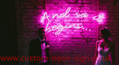 And So It Begins Wedding Home Deco Neon Sign 