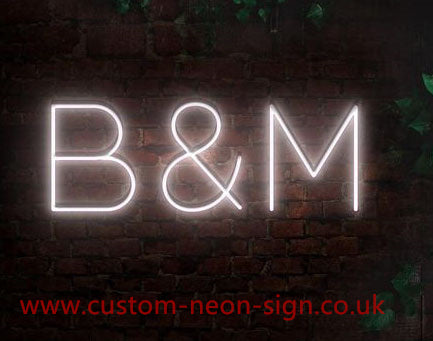 B And M Wedding Home Deco Neon Sign 