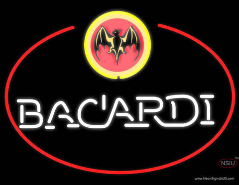 Bacardi Bat Oval Neon Rum Sign 