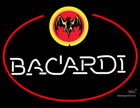 Bacardi Bat Oval Neon Rum Sign 