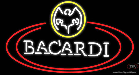 Bacardi Bat Two Oval Neon Rum Sign 