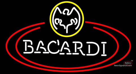 Bacardi Bat Two Oval Neon Rum Sign 