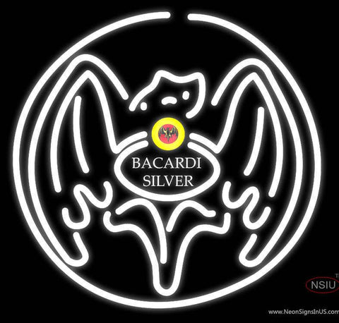 Bacardi Silver Bat Neon Rum Sign 