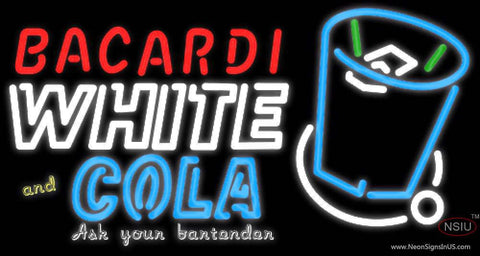 BACARDI White And Coke Neon Rum Sign 