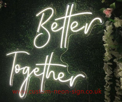 Better Together Wedding Home Deco Neon Sign 