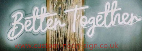Better Together Pink Wedding Home Deco Neon Sign 