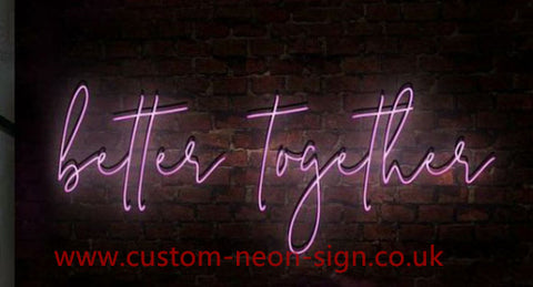 Better Togethers Wedding Home Deco Neon Sign