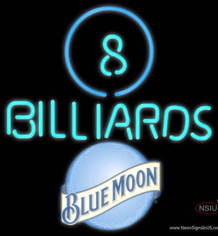 Blue Moon Ball Billiards Pool Neon Beer Sign