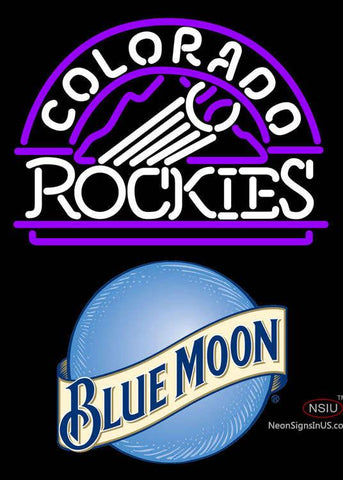 Blue Moon Colorado Rockies MLB Neon Sign 