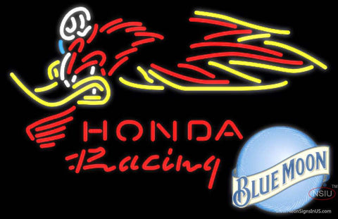 Blue Moon Honda Racing Woody Woodpecker Crf , Real Neon Glass Tube Neon Sign 