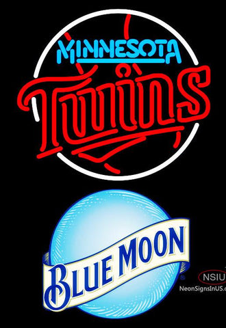 Blue Moon Minnesota Twins MLB Neon Sign 