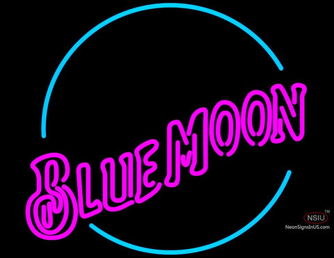Blue Moon Pink Neon Beer Sign