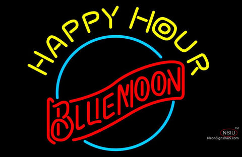 Blue Moon Classic Happy Hour Neon Beer Sign