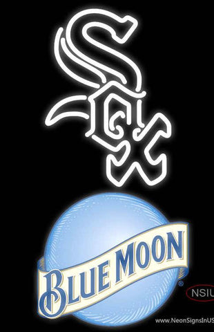 Blue Moon Real Neon Glass Tube Neon Sign Chicago White Sox 