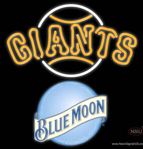 Blue Moon San Francisco Giants MLB Real Neon Glass Tube Neon Sign 