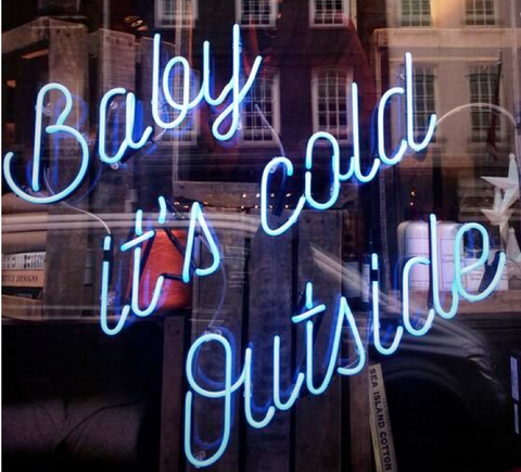 Body it's cold outside Handmade Art Neon Signs 