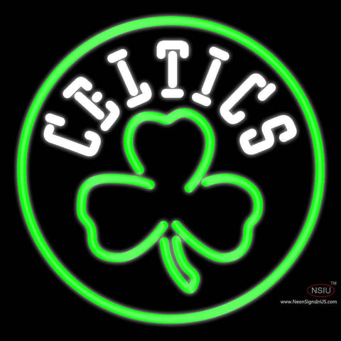 Boston Celtics Alternate Logo Real Neon Glass Tube Neon Sign 