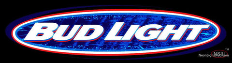 Bud Light Blue Logo Neon Beer Sign