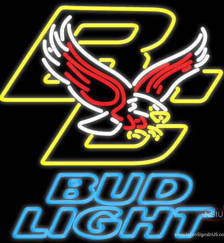 Bud Light Boston College Golden Eagles Real Neon Glass Tube Neon Sign 