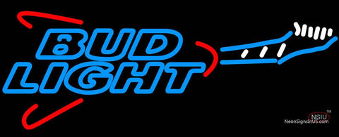Bud Light Flying V Guitar Neon Beer Sign 