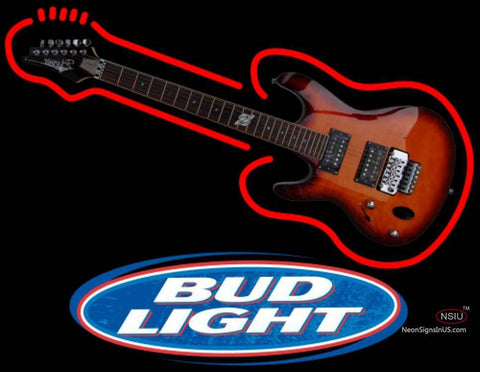 Bud Light Guitar Neon Sign  7 