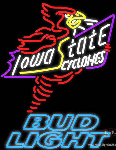 Bud Light Killer Iowa State Cyclones Real Neon Glass Tube Neon Sign Sale Price Look 