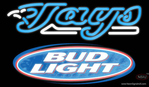 Bud Light Logo Toronto Blue Jays MLB Real Neon Glass Tube Neon Sign