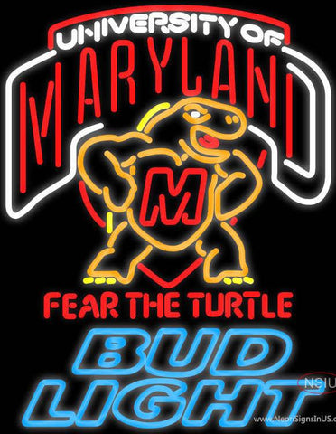 Bud Light Maryland Turtle Real Neon Glass Tube Neon Sign