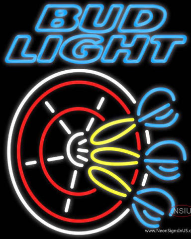 Bud Light Neon Darts Pin Real Neon Glass Tube Neon Sign