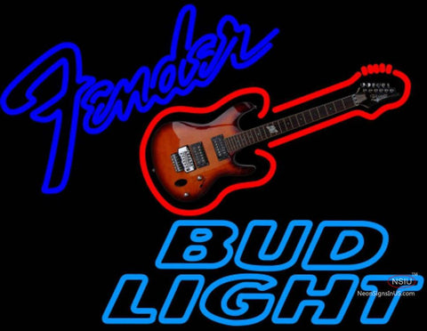 Bud Light Neon Fender GUITAR Neon Sign   