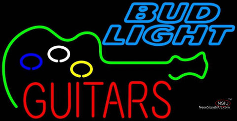 Bud Light Neon GUITAR Flashing Neon Sign  