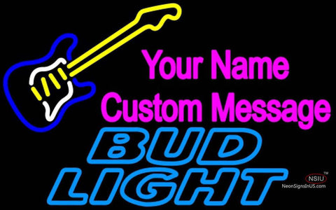 Bud Light Neon GUITAR Logo Neon Sign   