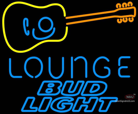 Bud Light Neon GUITAR Lounge Neon Sign   