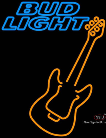 Bud Light Neon Only Orange GUITAR Neon Sign   