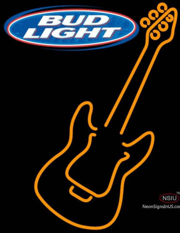 Bud Light Only Orange GUITAR Neon Sign   