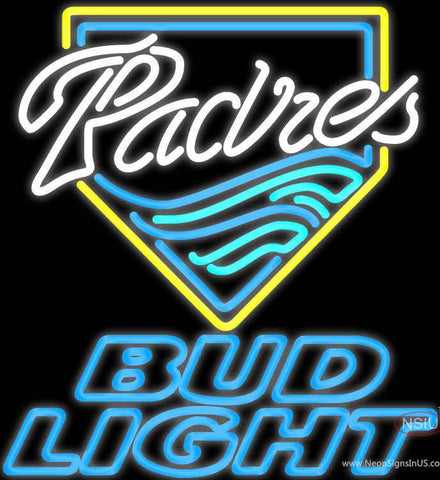 Bud Light San Diego Padres MLB Real Neon Glass Tube Neon Sign